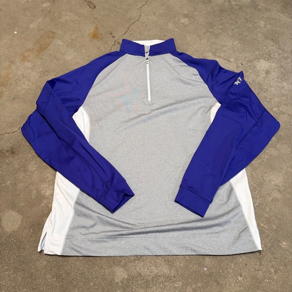 FootJoy Other - FootJoy 1/4 Zip Pullover Mens Medium Gray Purple Performance Golf Shirt 1007943